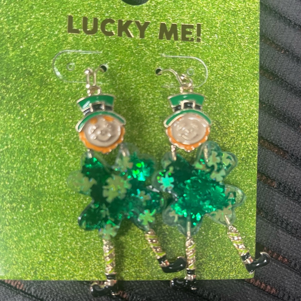 Lucky Me leprechaun earrings Saint Patrick’s day